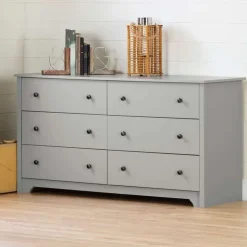 Meubles South Shore 6-Drawer Dresser - South Shore Soft Gray