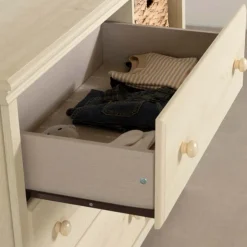 Meubles South Shore 3-Drawer Dresser with Baskets - South Shore Bleached Oak Hot