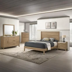 2-Drawer Nightstand Light Brown Best
