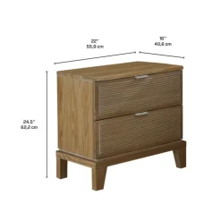 2-Drawer Nightstand Natural