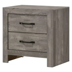 2-Drawer Nightstand Grey Sale