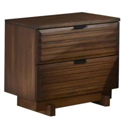 2-Drawer Nightstand Brown Hot