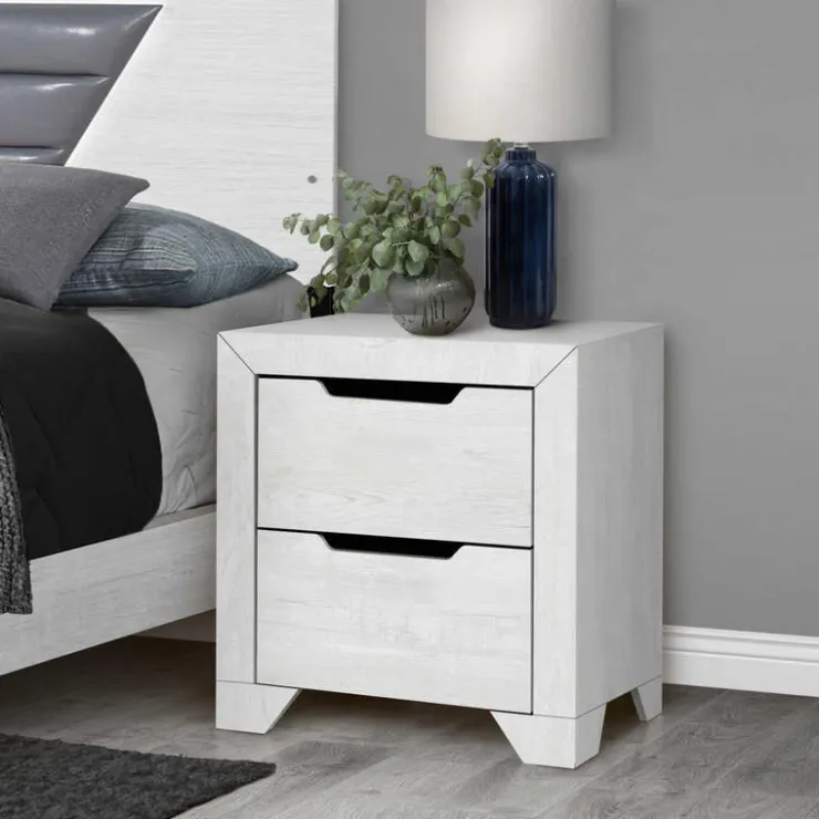 Monarch 2-Drawer Nightstand - White Discount