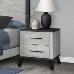 Monarch 2-Drawer Nightstand - Grey Best