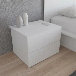 Nexera 2-Drawer Nightstand - White wood grain Discount