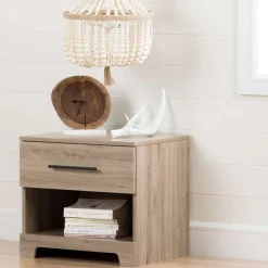 Meubles South Shore 1-Drawer Nightstand - South Shore RUSTIC OAK Online