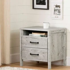 Meubles South Shore 2-Drawer Nightstand - South Shore SEASIDE PINE Hot