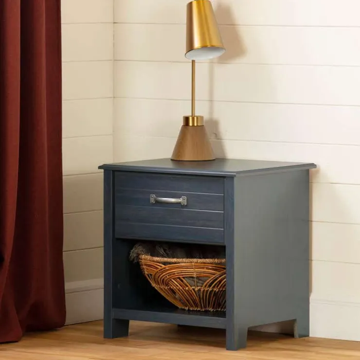Meubles South Shore 1-Drawer Nightstand - South Shore BLUEBERRY Discount