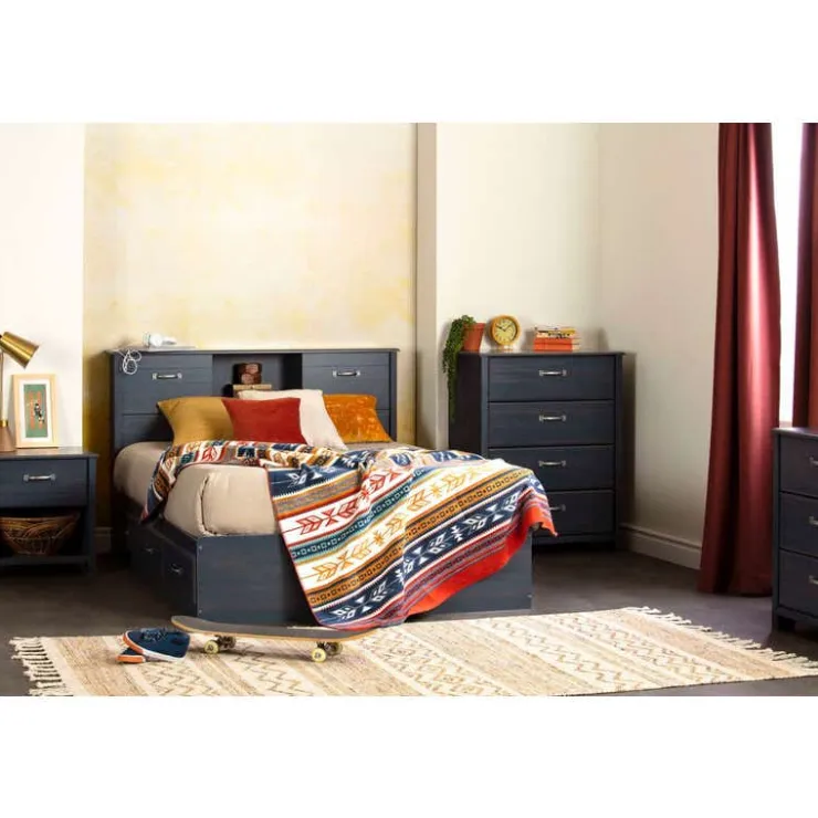Meubles South Shore 1-Drawer Nightstand - South Shore BLUEBERRY Discount