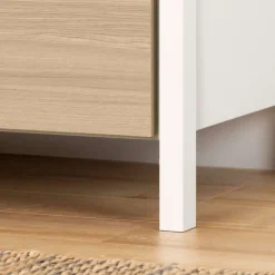 Meubles South Shore 2-Drawer Nightstand - South Shore White and Soft Elm Best