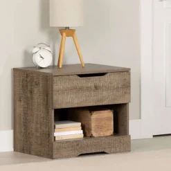 Meubles South Shore 1-Drawer Nightstand - South Shore WEATHERED OAK Sale