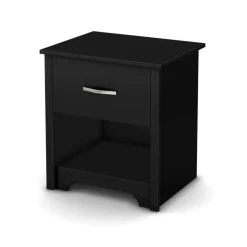 Meubles South Shore 1-Drawer Nightstand - South Shore PURE BLACK New