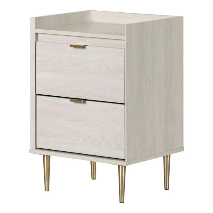 Meubles South Shore 2-Drawer Nightstand - South Shore Winter Oak Clearance