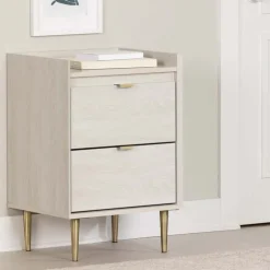 Meubles South Shore 2-Drawer Nightstand - South Shore Winter Oak Clearance