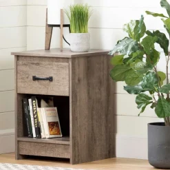 Meubles South Shore 1-Drawer Nightstand - South Shore WEATHERED OAK Best