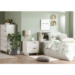 Meubles South Shore 2-Drawer Nightstand - South Shore WINTER OAK Clearance