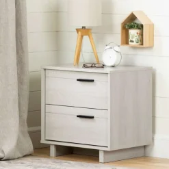 Meubles South Shore 2-Drawer Nightstand - South Shore WINTER OAK Clearance