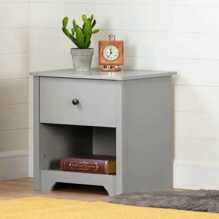 Meubles South Shore 1-Drawer Nightstand - South Shore SOFT GRAY Sale