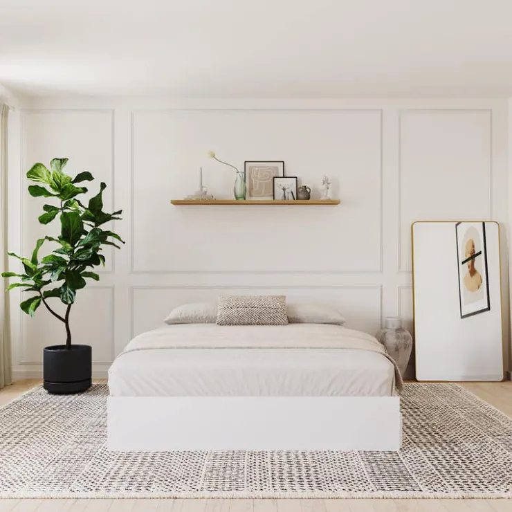 Nexera 3-Drawer Storage King Bed (78") - White New