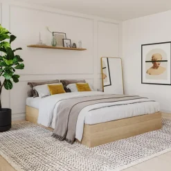 Nexera 3-Drawer Storage King Bed (78") - Maple Clearance
