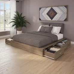 SUA-V 6-Drawer Storage Queen Platform Bed (60") Fashionista Outlet