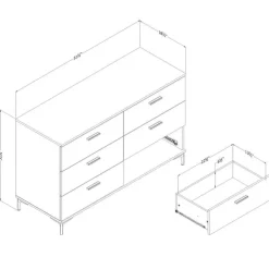Meubles South Shore Dresser - South Shore Gray Oak Clearance