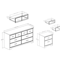 Meubles South Shore Dresser and Nightstand Set - South Shore Best