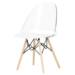 Meubles South Shore Eiffel Style Office Chair - South Shore CLEAR AND WHITE Clearance