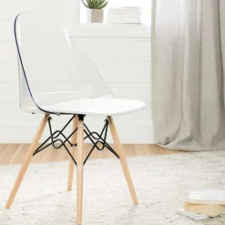 Meubles South Shore Eiffel Style Office Chair - South Shore CLEAR AND WHITE Clearance