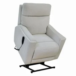 Electric Lift Recliner with Massage, Heat, and Adjustable Headrest - Beige Light Beige Hot