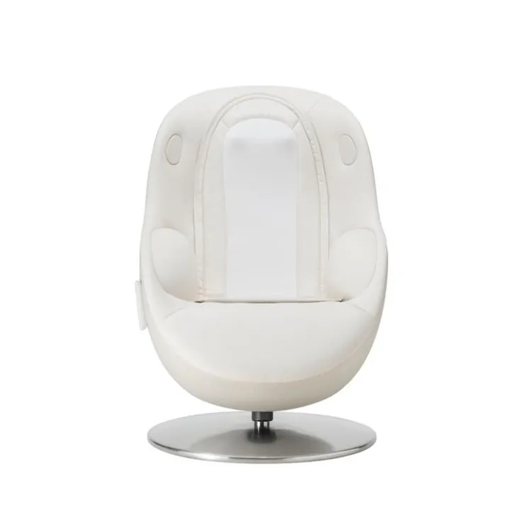 Electric Reclining Massage Chair with Ottoman in Faux Leather – White Best