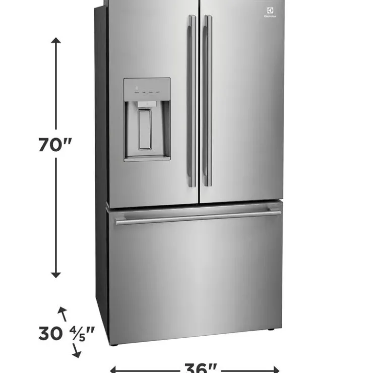 Electrolux 22,6 Cu ft 36 In Refrigerator Bottom Freezer, French door - ERFC2393AS Stainless Best