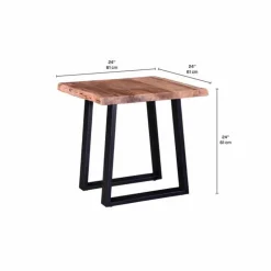 End Table Brown/Black Hot