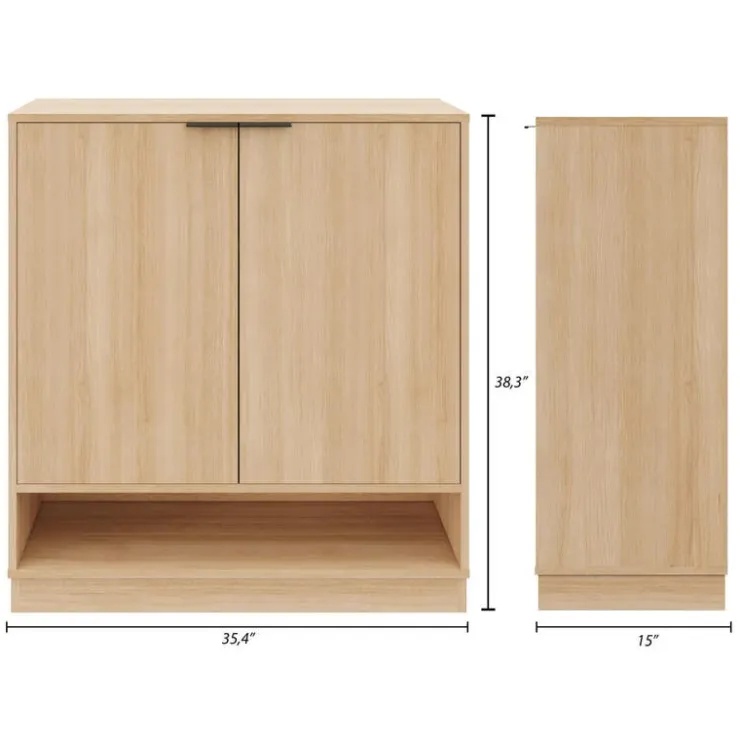 Nexera Entry Cabinet Golden maple