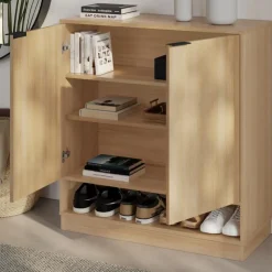 Nexera Entry Cabinet Golden maple