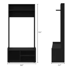 Nexera Entryway Hall Tree Black karisma Discount