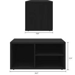 Nexera Entryway Shoe Storage Bench - Black karisma Hot