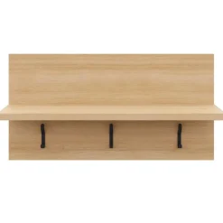 Nexera Entryway Wall-Mounted Coat Rack with Shelf Golden maple Outlet