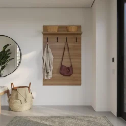 Nexera Entryway Wall-Mounted Coat Rack with Shelf Fashionista