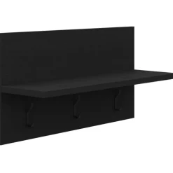 Nexera Entryway Wall-Mounted Coat Rack with Shelf Black karisma Sale