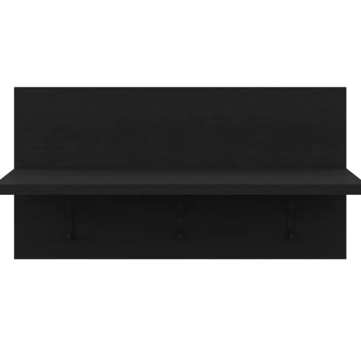 Nexera Entryway Wall-Mounted Coat Rack with Shelf Black karisma Sale