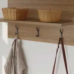 Nexera Entryway Wall-Mounted Coat Rack with Shelf Fashionista Hot