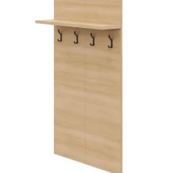 Nexera Entryway Wall-Mounted Coat Rack with Shelf Gloden maple
