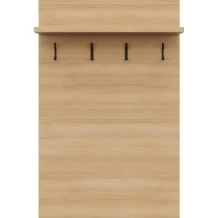 Nexera Entryway Wall-Mounted Coat Rack with Shelf Gloden maple