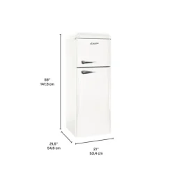 EPIC 21 In 7,5 Cu Ft Refrigerator Top Freezer - ERR82W-1 White