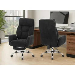 Monarch Ergonomic Office Chair in Fabric - BLACK Hot