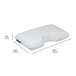 Ergonomic Shoulder Pillow with Green Tea-Infused Memory Foam White/Green New