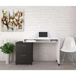 Nexera Essentials Rolling Filing Cabinet, 2-Drawer, - Black Hot