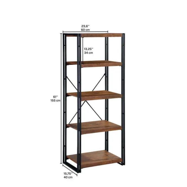 Etagere - Bookshelf Walnut - Black Best