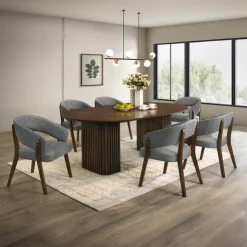 Extendable Round Pedestal Dining Table (48 to 83